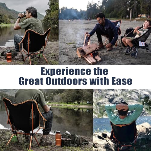 TREKOLOGY YIZI GO Portable Camping Chairs 2Pack - Compact Ultralight Folding Backpacking Chairs, Small Collapsible Foldable Packable Lightweight Backpack Chair in a Bag for Outdoor, Camp, Picnic