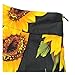 Girstunm Women's Pleated Vintage Skirt Floral Print A-line Midi Skirts with Pockets Sun-Flowers XL