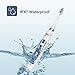 Electric Toothbrush LCD Display Sonic Rechargeable Whitening Toothbrushes with Interval Smart Timer 5 Modes Waterproof Best Soft Replacement Heads Clean as Dentist for Adults and Kids