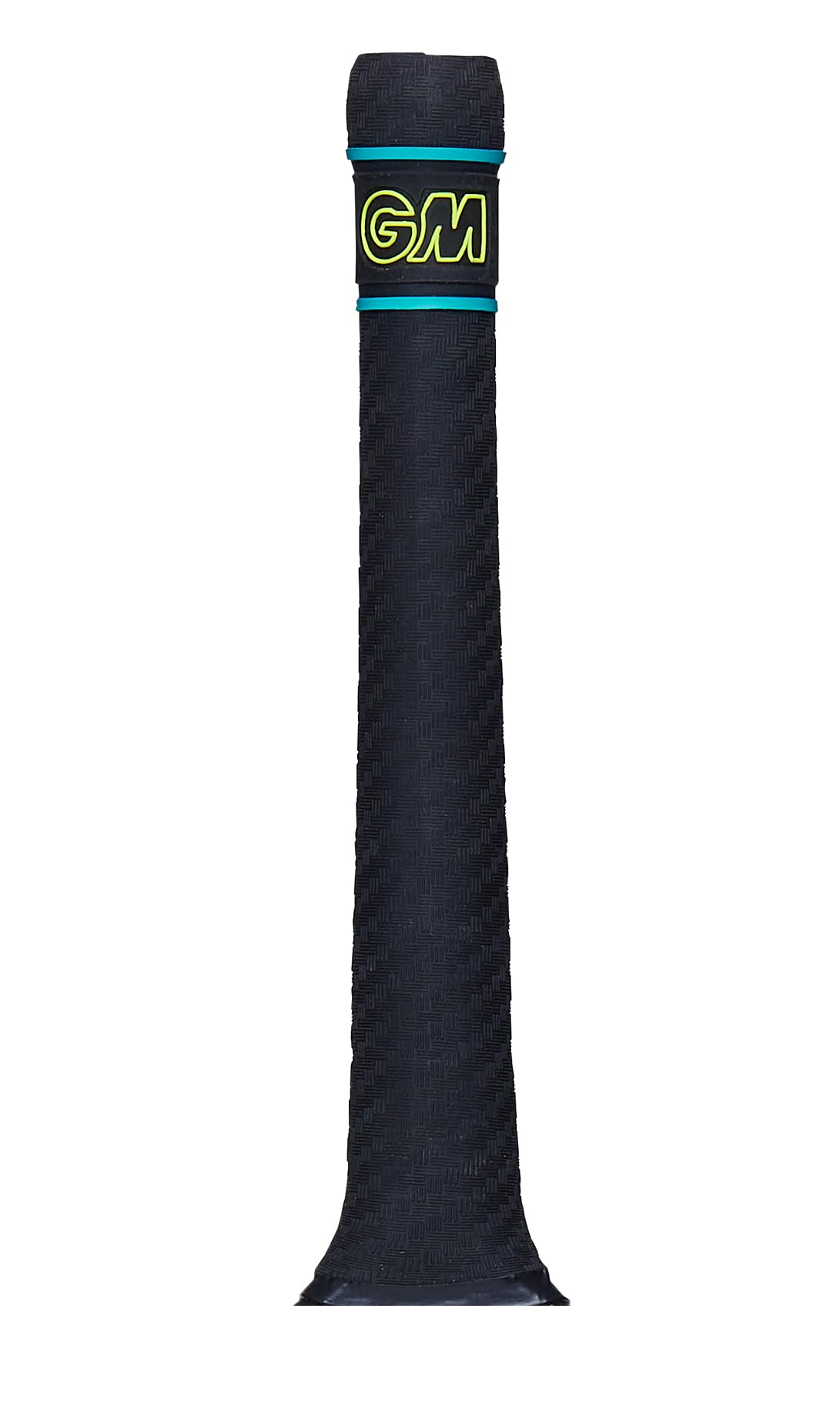 Gunn & Moore GM Cricket Bat Grip | Fuze | Premium Rubber | Suitable for Virtually All Bats | Full Size - 12 Inches | 1 Grip | Aion Black, Cyan & Yellow