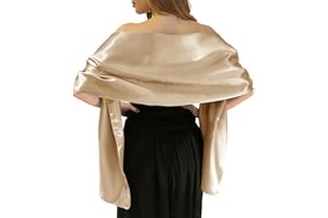MLMW Shawls and Wraps for Evening Dresses Satin Shawl Wraps for Women Extra Long Wedding Shawls for Bridal Party