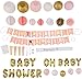 Premium Girl Baby Shower Decorations Pink and Gold | Full Set Including 120 Balloons| It's A Girl-Banner, Pom Poms, Lanterns, Etc. For Birthday Parties,Newborns|0-18 Months| Gift Wrapping Available