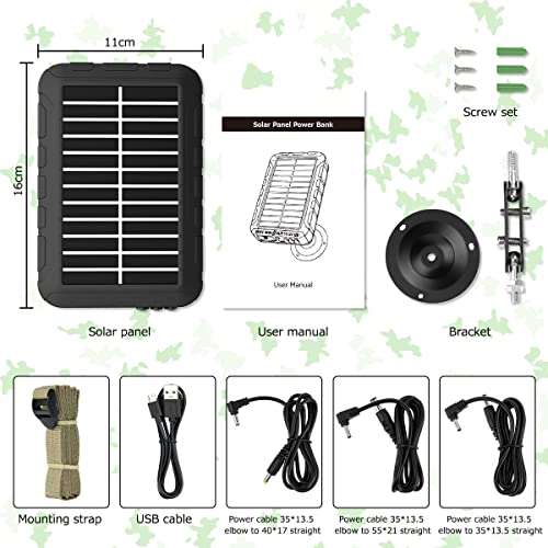 Trail Camera Solar Panel, VANBAR Solar Battery Charger Kit 6V 9V 12V