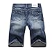 AooToo Mens Fashion Ripped Straight Denim Shorts