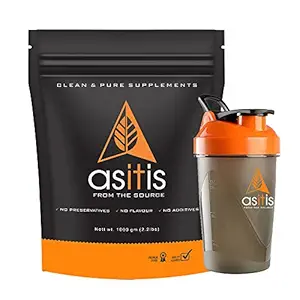 AS-IT-IS Nutrition Whey Protein Concentrate 80% Unflavoured, Labdoor Certified (Whey+Shaker) 1000 gm