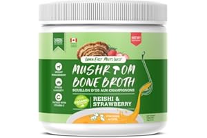 Charmy Pet Mushroom Bone Broth Powder for Dogs & Cats, Food Topper for Picky Eaters – Protein Rich Pet Food Supplement & Grea