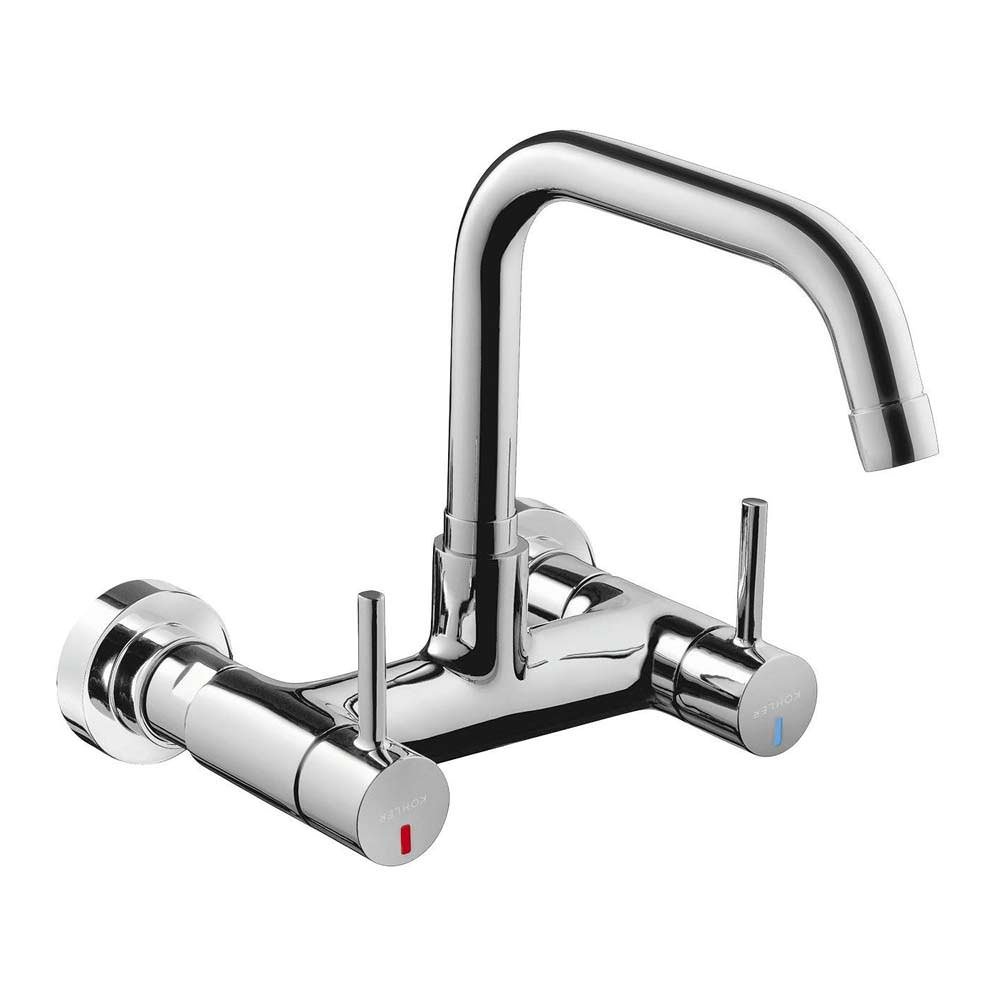 Kohler 37315in 4 Cp Brass Cuff Kitchen Faucet Tap Chrome Finish