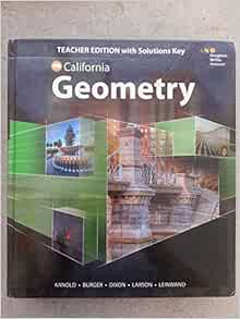 Hmh Geometry California Teacher Edition With Solutions 2015 Houghton Mifflin Harcourt 9780544385870 Books