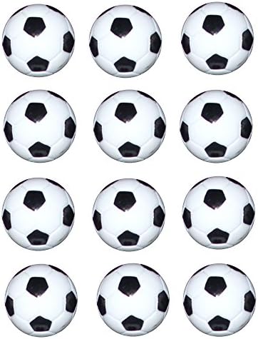 12 pcs 32mm Small Plastic Soccer Black / White Table Foosball Ball