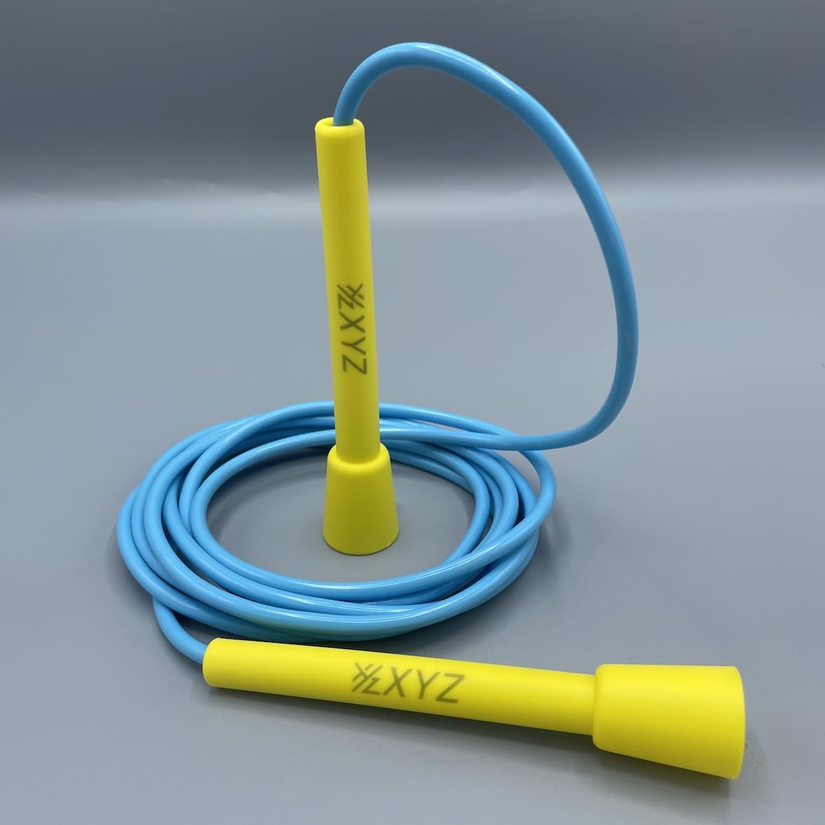 XYZ X3 10ft Adjustable Fitness Speed Rope - Cardio, Boxers, Boxing, Skipping, Speedrope, Martial Arts, MMA, Jump (Yellow/Blue)