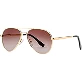Gleyemor Polarized Aviator Sunglasses for Small Face Women and Men, 52MM Small Aviators 100% UV Protection