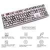 Keycaps PBT Dye Sublimation Upgrade 108 Keycap Set OEM Profile Japanese Anime Keycap Keyset with Puller for Cherry Mx…