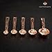 Copper Measuring Spoons Set of 6 - Sturdy and Lightweight, Round Shape. Copper-Plated Stainless Steel. Stylish Mirror Polished Finish. Includes Kitchen Conversions Chart. Gift Under 10 Dollars