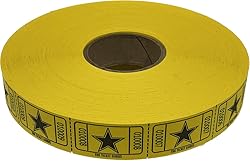 The Ticket Gurus-roll of 2000 Yellow Star Tickets