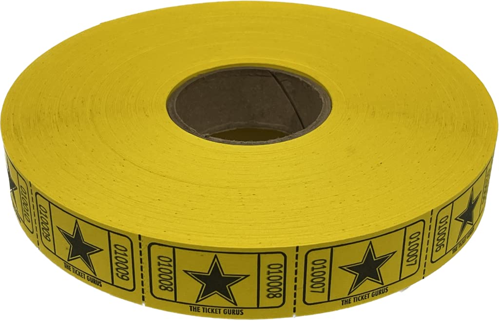The Ticket Gurus-roll of 2000 Yellow Star Tickets