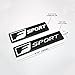 Matte Black F-Sport Logo ABS Badge Trunk Emblem OEM Long Size (Trunk)
