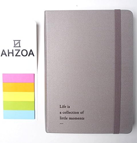 Making Memory Daily Small Diary With AHZOA 5 Colors Post-it Flags, Dated Planner Hard Cover (beige)