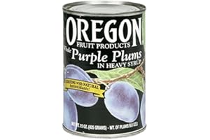 TAOINDUSTRY Oregon Whole Purple Plums in Heavy Syrup 15 oz (Pack of 1)