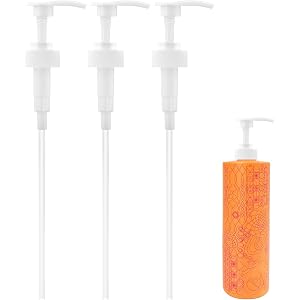 CERCGVEL 3 Pcs Dispenser Pump Compatible with amika 1 L/33.8 Fl Oz Bottles | Shampoo and Conditioner Pump Replacement, Dispen