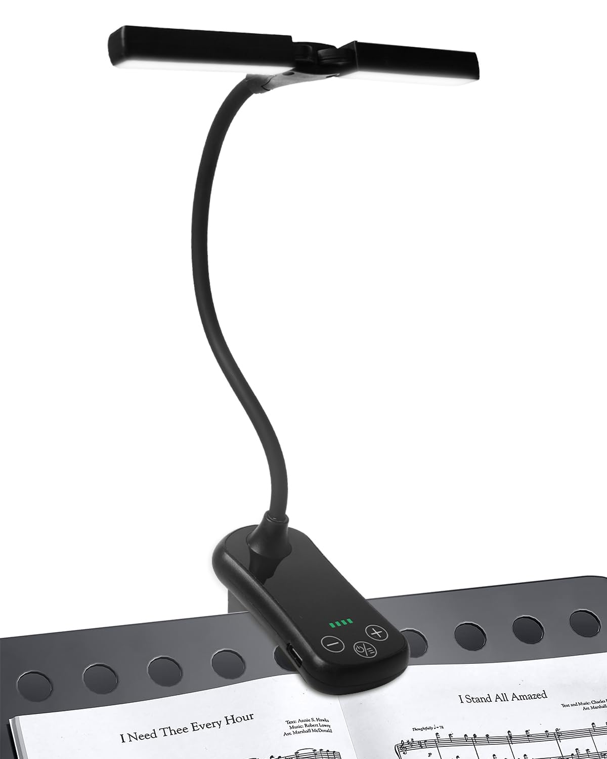 TobeBright Music Stand Light Clip on Light 14 LED, 3 Colour 8 Brightness, USB-C Rechargeable, Perfect for Piano, Guitar, Sheet Music, Reading Book Light