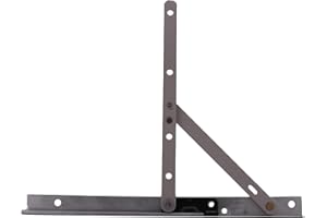 Brixwell Truth 14 Concealed Casement Hinge Upper Left Lower Right Type - E-Gard Finish,Arm and Rivet Material Steel,10" Track Length, 4-29/32" Arm Size, Window Hardware