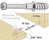 Platte River 866504, Fasteners, Knock Down (kd), 34mm Kd Dowel With 9mm Thread, 10 Each