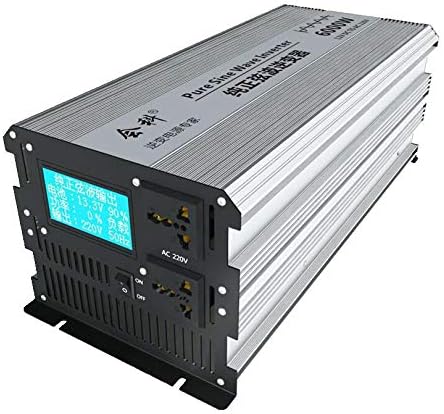 HuiKe Intelligent LCD Display Pure SINE Wave 3000 Watt (6000W Surge) 12V Battery Power Inverter DC to AC Solar, RV,A/C