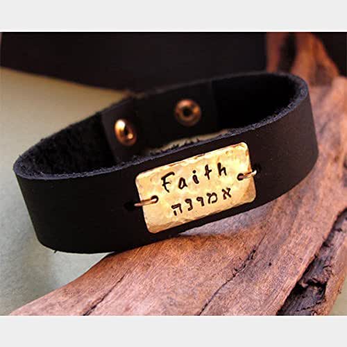 ID Mens Bracelet Personalized Engraved Leather Bracelet