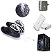 Odema Women Men High Top USB Charging LED Sport Shoes Flashing Sneakers, Black, 8.5 B(M) US