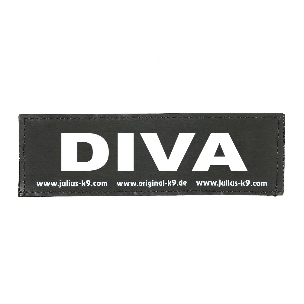 Julius-K9 Interchangeable Hook & Loop Patches, 1 pair, DIVA, Size: Small, Black — image 1