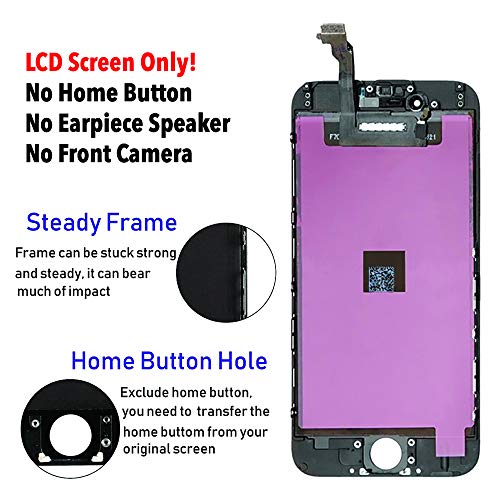 image for Mr Repair Parts for iPhone 6 Black (4.7 Inch) LCD Screen Replacement D