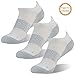 FOOTPLUS Unisex Copper Antibacterial Athletic Ankle Crew Running Socks 3/6 Pairs