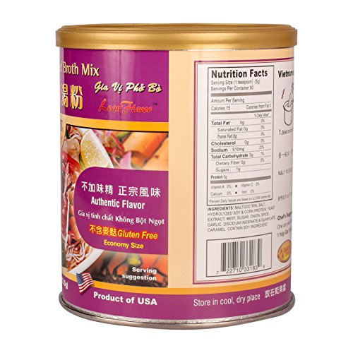 16oz Harvest Vietnamese Pho Beef Broth Mix, No MSG Added, Gluten Free