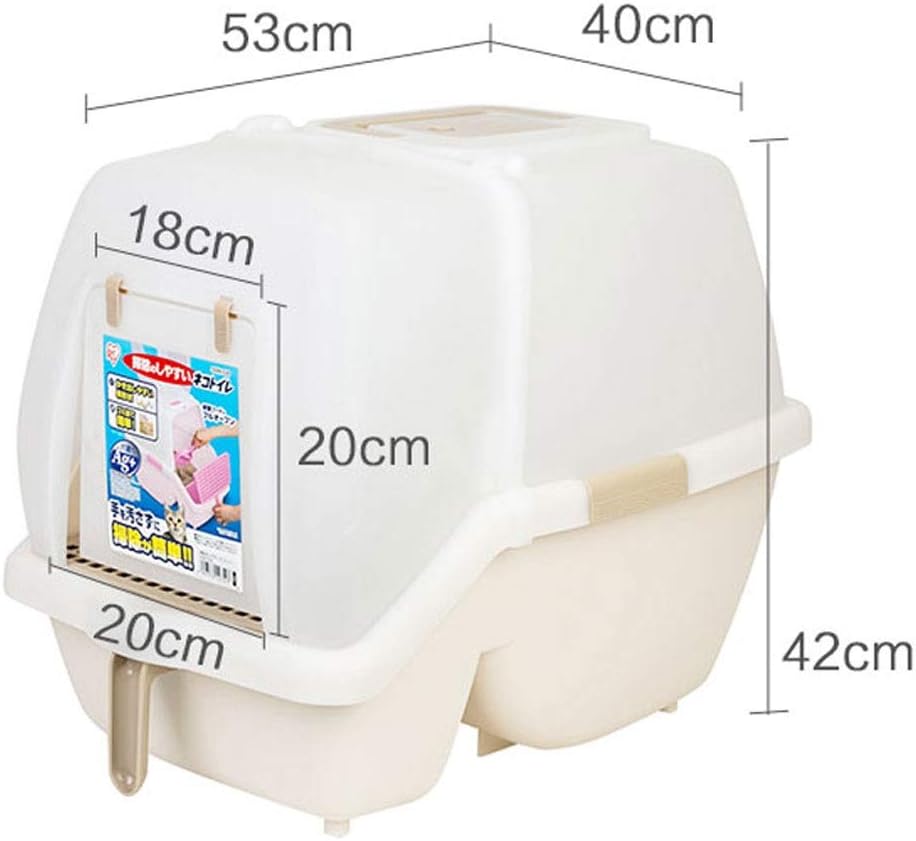 Cat Self Cleaning Litter Box, Cat Toilet Self Cleaning Litter Box Cat Anti-splashing Cat Cat Large Cat Litter Cat Supplies (Color : Brown)