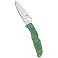 Spyderco Endura 4 Lightweight Signature Knife with 3.80" VG-10 Steel Blade and Green FRN Handle - PlainEdge - C10FPGR