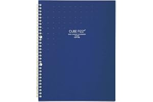 LIHITLAB Lihit Lab N6482-11 File Clear Book, Interchangeable, A4, 30 Holes, 10 Pockets, Cube Fizz Navy, Opaque