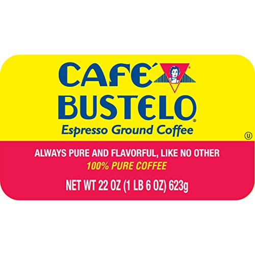 Café Bustelo Espresso Dark Roast Ground Coffee, 22 Ounces (Pack of 6