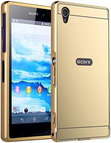 Rejected all traditions For Sony Xperia Z4 Case,Luxury Plating Gold Mirror Effect Hard PC Back Cover Ultra-thin Aluminum Metal Bumper Frame Protective Acrylic Case