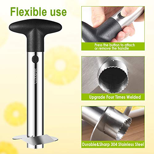 Pineapple Corer Apple Corer Remover Peeler Set LUXEAR Trio Peeler Set Multi-Functional Manual Stainless Steel Kitchen fruit peeler set Essentials for Home and Kitchen Set of 3