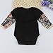 Camidy Infant Toddler Baby Boy Girl Tattoo Printed Sleeve Romper Bodysuit Jumpsuit Black