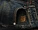 YTD Mens Distressed Ripped Biker Slim Jeans Stretched Moto Denim Pants (W36(Tag 38), Gold)