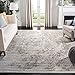 SAFAVIEH Adirondack Collection Area Rug - 6' x 9', Ivory & Silver, Oriental Distressed Design, Non-Shedding & Easy Care, Ideal for High Traffic Areas in Living Room, Bedroom (ADR101B)
