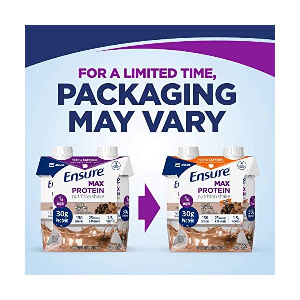 Ensure Max Protein Nutritional Shake With 30g Of Protein 1g Of Sugar High Protein Shake Cafe Mocha 11 Fl Oz 12 Count