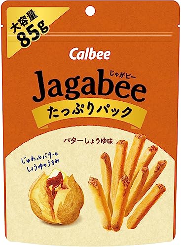 Jagabee(じゃがビー) カルビー Jａｇａｂｅｅ バターしょうゆ味 たっぷりパック 85g12袋 ジャガビー おやつ 間食 大容量商品画像