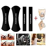 Kplvet Anywhere Sticky Phone Holder, Universal Gel Pads Sticker for Samsung Galaxy, iPhone, Ipad, Nano Rubber Car Mount for Anything (Black, Pack of 2)