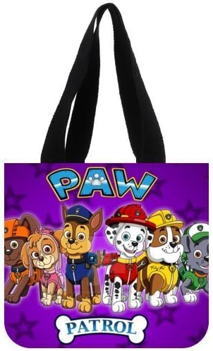 Custom Paw Patrol Canvas Tote Bag Reusable Shopping Bag (2 Sides)