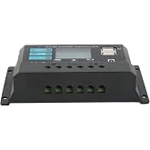 MPPT Solar Charge Controller 30A with LCD Display Photovoltaic Regulator for Off Grid Home Camping and Solar Panel Systems