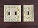 Double Light Switch Plate/ Cast Iron Switch Plate Cover/ Warm Yellow or Pick Your Color/ Switch Cover/ Fleur de Lis Style