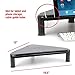 2LB Depot Corner Monitor Stand with Adjustable Risers, 19.5W x 4H x 12.5D Inches, Black