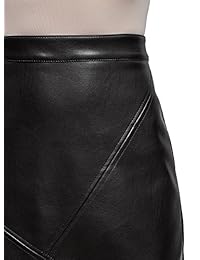 oodji Ultra piel de imitación de las damaes trapecio falda